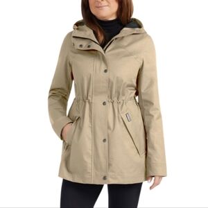 Women's Hunter Rain Jacket Water Resistant Cotton Smock Tan Size L NWT